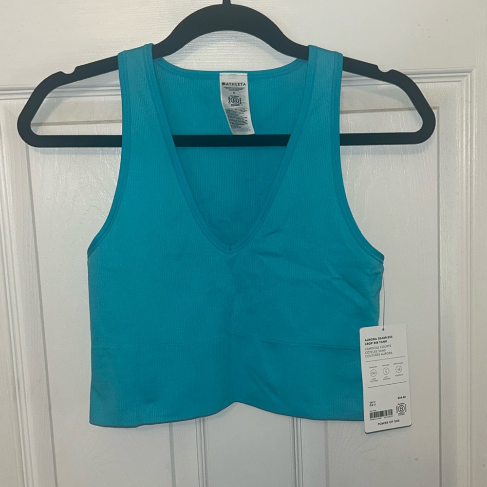 NWT Athleta Aurora Cropped Ribbed Tank